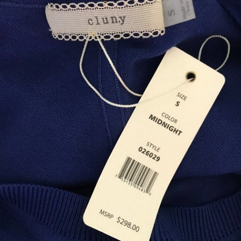 Anthropologie Cluny Patchwork blue Silk Dress size S new with tags - Picture 9 of 9